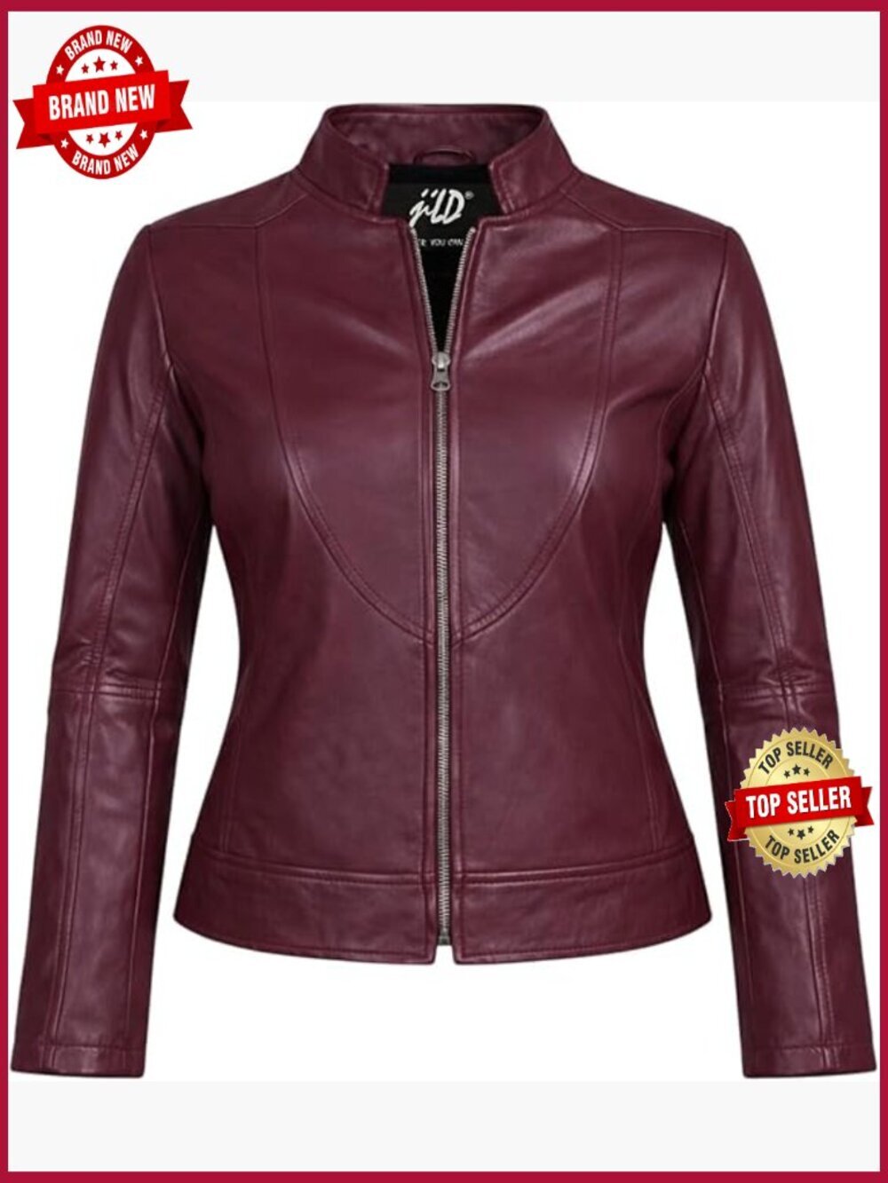Vintage Biker Style Premium Lambskin Leather Jacket, Real Leather
